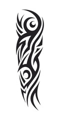 Obraz premium tribal pattern tattoo vector art design, tattoo tribal abstract sleeve, sketch art design isolated on white background.