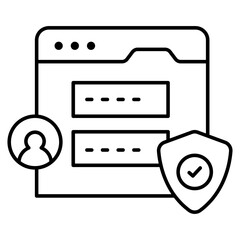 Modern design icon of web security