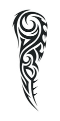 tribal pattern tattoo vector art design, tattoo tribal abstract sleeve, sketch art design isolated on white background.