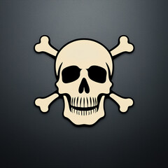 skull and crossbones on black