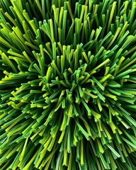 Fototapeta premium Abstract Artificial Turf: A vibrant, close-up shot of artificial turf with varying shades of green creating a textured, abstract pattern, evoking the lushness of a well-maintained surface.