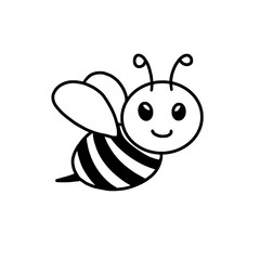 Cute bee outline