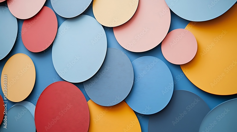 Poster Colorful circle pattern background with vibrant colors