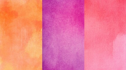 Fototapeta premium Colorful Watercolor Texture Background with Orange, Purple, and Pink