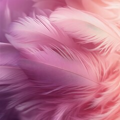Obraz premium Soft Pink Feathers in Dreamy Glow - Elegant Feather Stock Image