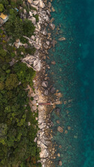 Drone Aerial photography in Koh Tao Thailand of the beach