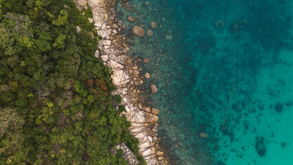 Drone Aerial photography in Koh Tao Thailand of the beach