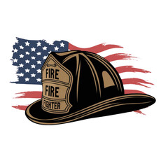 Fire Department vector t-shirt design for fire fighters.
