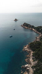 Drone Aerial photography in Koh Tao Thailand of the beach