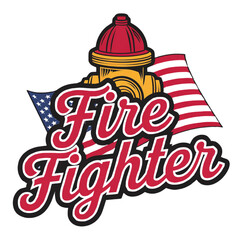 Fire Department vector t-shirt design for fire fighters.