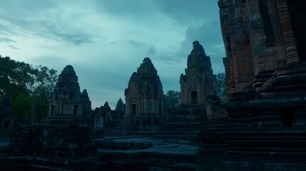 Fototapeta premium Majestic Ancient Khmer Temples at Dawn