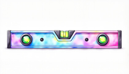 Colorful level tool illustration on white background, suitable for DIY projects and educational resources