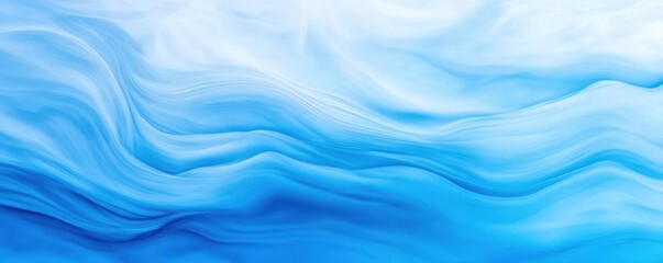 Fototapeta premium Featuring a captivating blue ice texture background that showcases smooth flowing patterns with varied shades of blue. This design offers plenty of copy space for versatility in projects