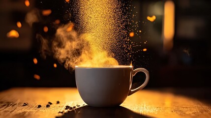 Aromatic Coffee: Steam, Spices, and Warmth