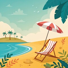 Obraz premium Beach Vacation: Relaxing Summer Paradise