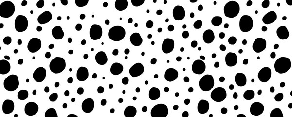 Black vector ink dots on a transparent background. A simple vector illustration with a flat design and a hand-drawn doodle cartoon style.