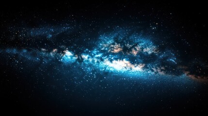 Fototapeta premium Cosmic expanse, swirling nebulae, night sky, stellar dust