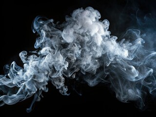 Obraz premium Abstract smoke art: dark smoke images on a black background form an ethereal, artistic design.