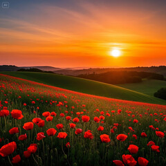 Fototapeta premium field of poppies