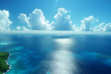 Tropical Islands Ocean View From Above