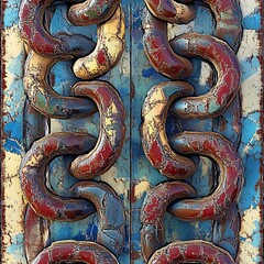 Broken Link in Series of Linked Chains - Business Concept Photo