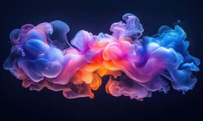 Fototapeta premium colorfull liquid acrylic paint or fluid bubble flow wallpaper, Abstract background