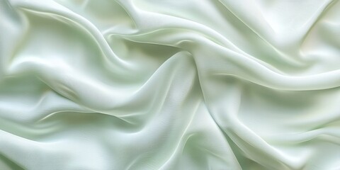 Obraz premium Beautiful white silk fabric with soft folds and a subtle sheen