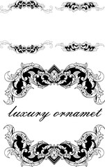 black and white frame with floral elements