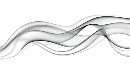 Obraz premium Elegant Flowing Lines in Smooth Black and White Design