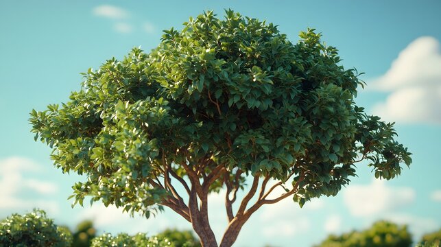 Ramphal tree with a bunch of growing mature Ramphal