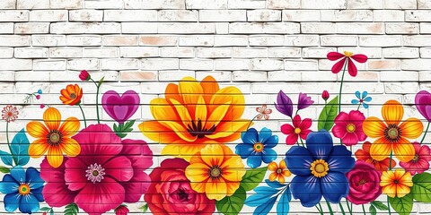 Abstract Floral Symphony of Spring