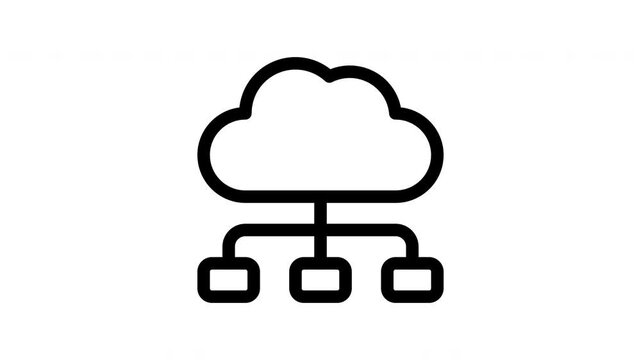 cloud computing animated icon