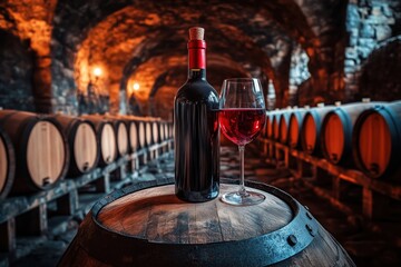 Red Wine in a Historic Wine Cellar: A Luxurious Experience