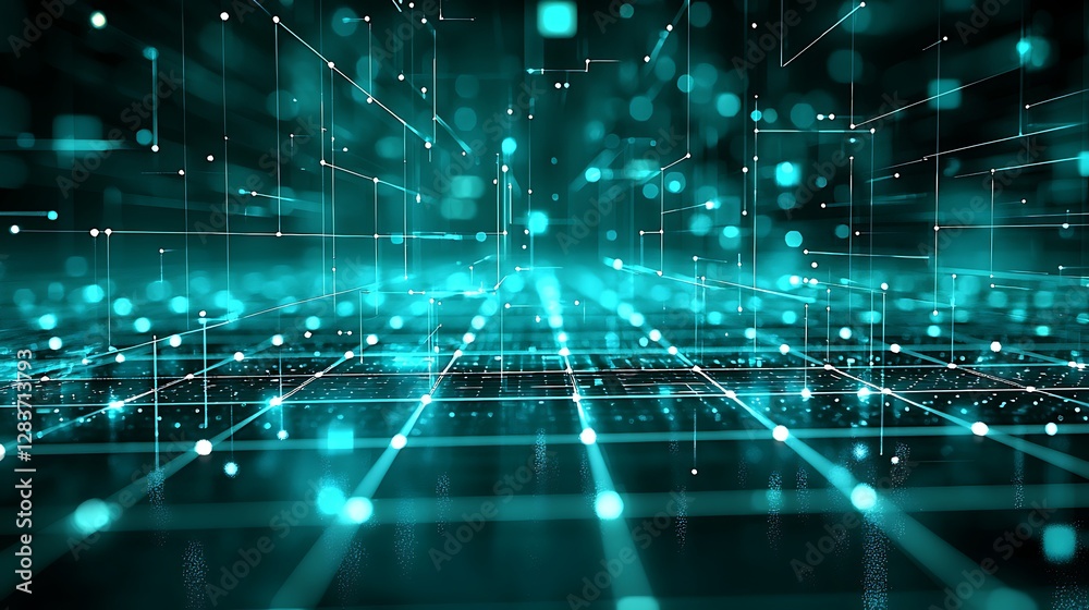 Aufkleber futuristic network, technology, abstract background. possible use for website, presentation, or desk