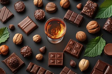 Luxury Chocolate and Nuts with Brandy: A Decadent Delight