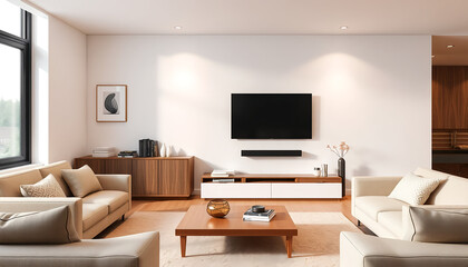 Modern and Minimalist Living Room with Elegant Furniture Design