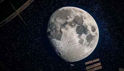 moon and earth