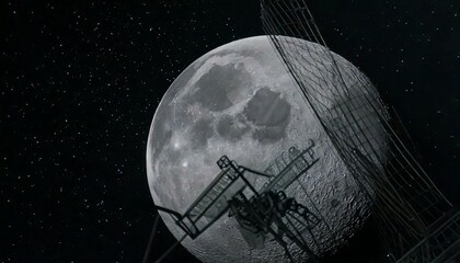 moon and earth