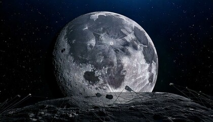 moon and earth