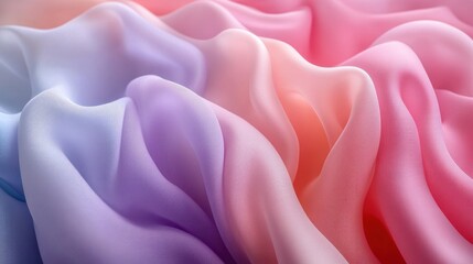 Obraz premium Soft, pastel ombre fabric folds