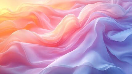 Soft pastel flowing fabric, sunrise