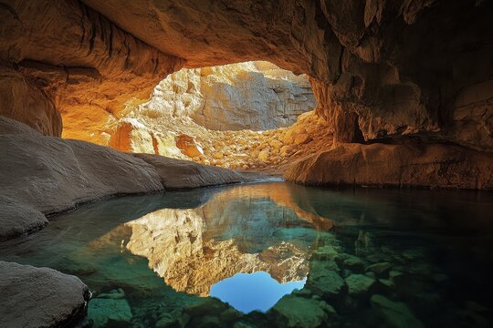 The Majestic Guelta d'Archei: A Scenic Canyon Oasis in the Desert Landscape of Chad