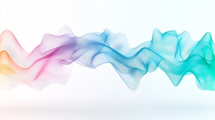 Naklejka premium Colorful Abstract Waves Flowing in Soft Pastel Tones and Shapes