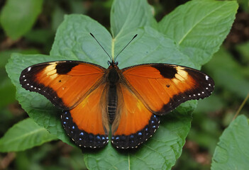 Butterfly on a flower with beautiful colors