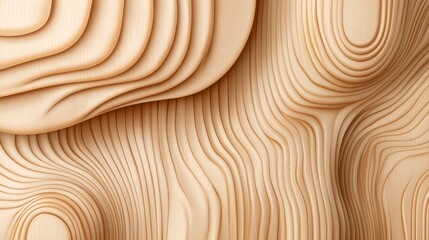 Abstract Light Wood Texture with Flowing Patterns for Background Use