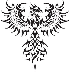 Phoenix Tattoo Vector Design