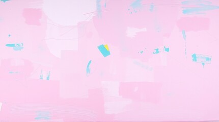 Obraz premium Elegant light pink abstract painting with turquoise accents creates a modern, artistic background.