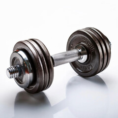 Naklejka premium una mancuerna, pesa, aislada sobre fondo blanco
