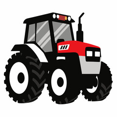 tractor isolated on white