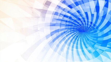 vibrant blue and white abstract spiral design, creating sense of depth and movement. geometric shapes blend seamlessly, evoking feeling of tranquility and modernity